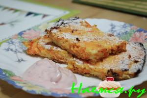 Творожная запеканка с морковью