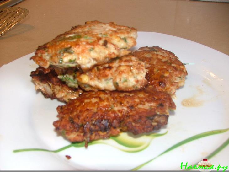 Куриные оладушки с соусом Терияки