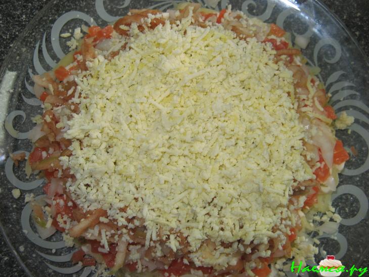 Салат "Форель под шапкой"