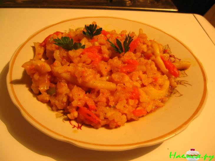 Плов с кальмарами