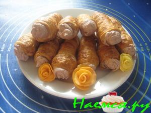 Рожки с кремом