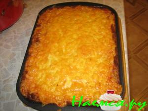 Запеканка с картошкой, фаршем, сладким перцем и томатами Запеканка с картошкой, фаршем, сладким перцем и томатами