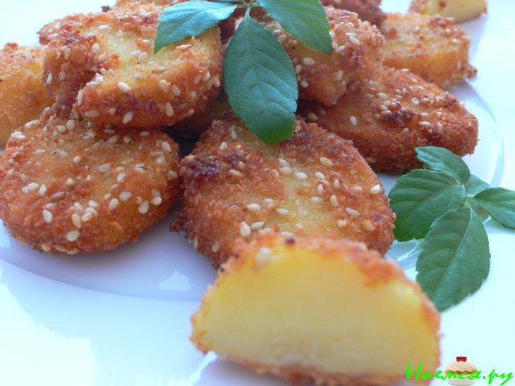 Картофель "Вкусняшка" (панированный в сухарях и пармезане)