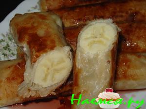 Жаренные бананы в тесте фило