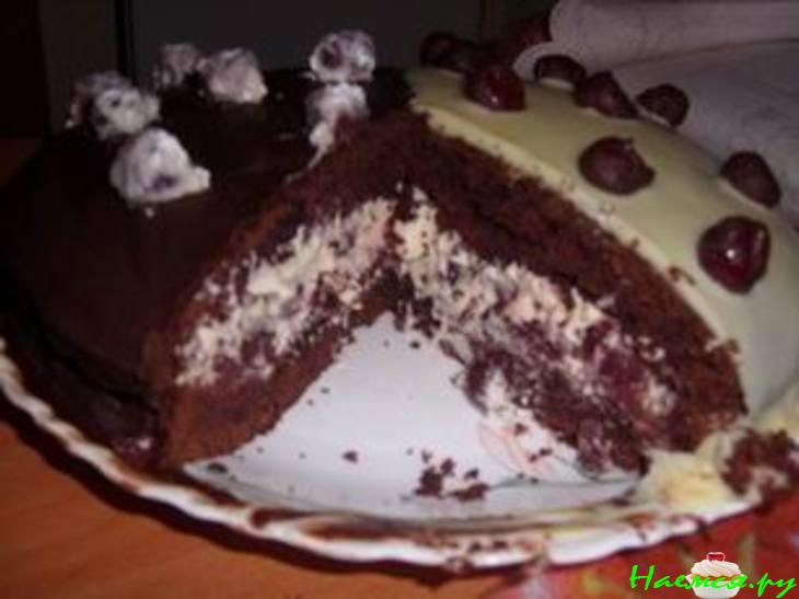 Шоколадно-вишневый торт