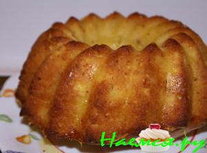 Кекс с апельсинами, орехами и пропиткой