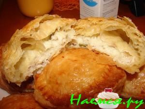 Слойки с очень нежной и сочной рыбной начинкой