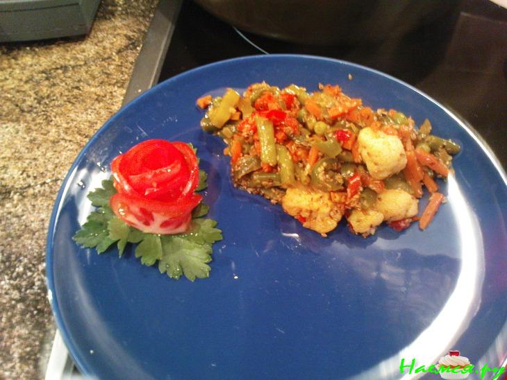 Овощи с кунжутом