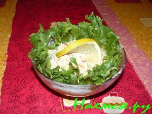 Салат "Золотая осень" с морепродуктами