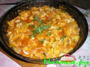 Галушки с подливкой 