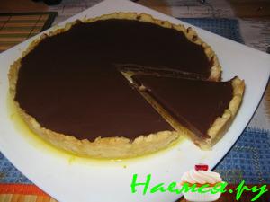 Шоколадный тарт с апельсиновым желе