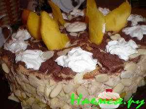 Фруктовый шоколадный торт