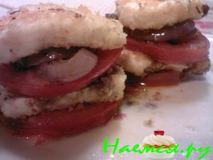 Сырно-овощные башенки Сырно-овощные башенки