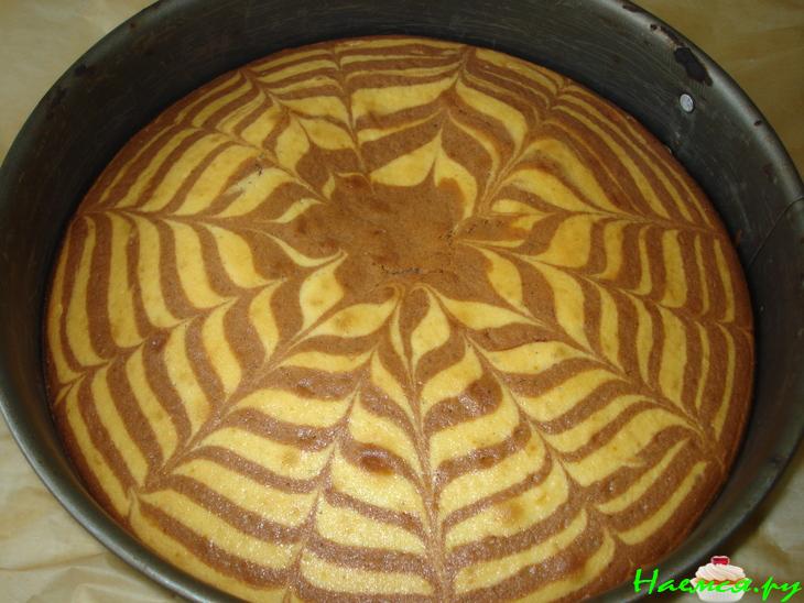 Торт "Зебра" с какао