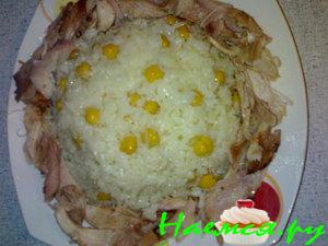 Плов с нутом и отварной курицей Плов с нутом и отварной курицей