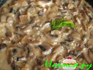 Грибной соус с плавленным сырком Грибной соус с плавленным сырком