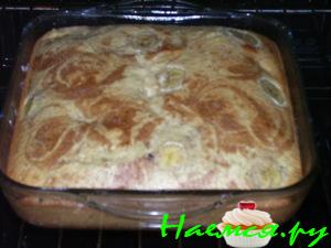 Манник нежный с яблочками и бананом