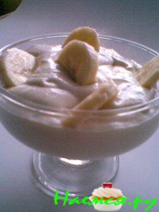 Творожно-банановый десерт