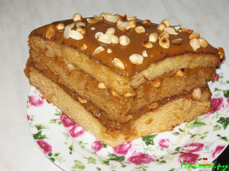 Торт на меду "Сникерс"