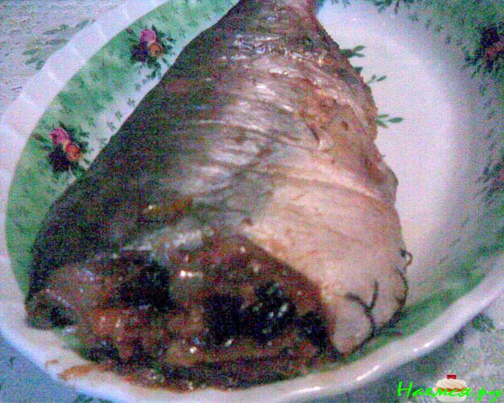 Пангасиус фаршированный, запеченный на гриле