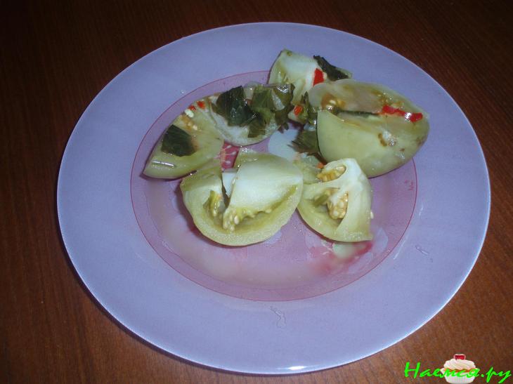 Бочковые зеленые помидоры