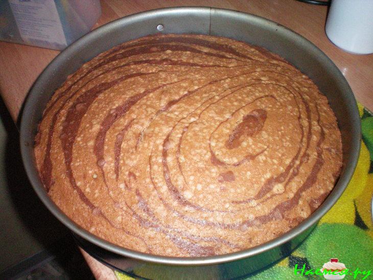 Торт "Зебра" с кремом на сгущенке Торт "Зебра" с кремом на сгущенке