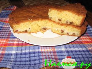 Лимонный пирог с творожной начинкой