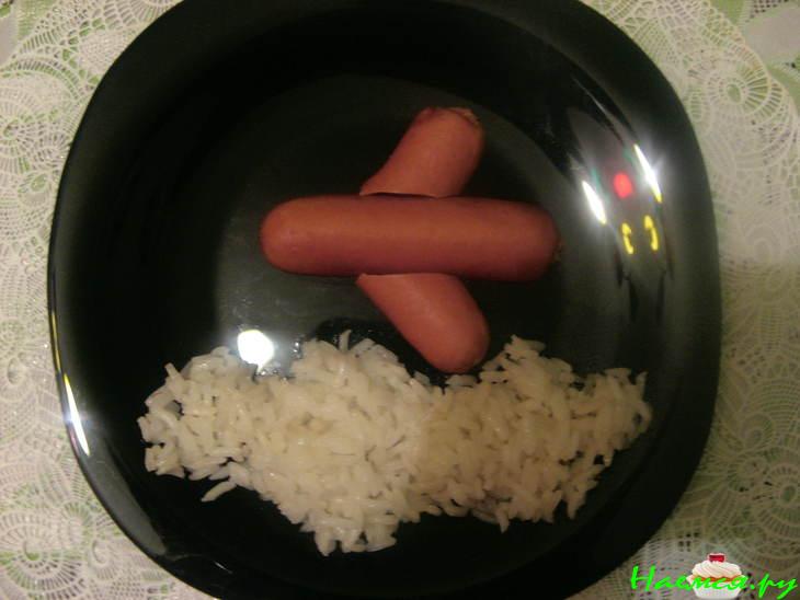 "Самолет" из сосиски "В ночном небе"