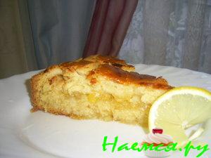 Песочный пирог с лимонной начинкой 