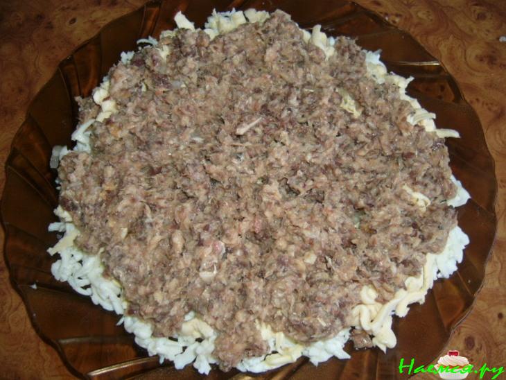 Салат "Хризантема" с сардиной