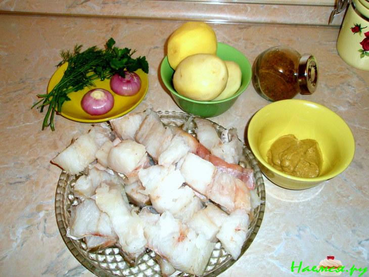 Печеная рыба с картофелем