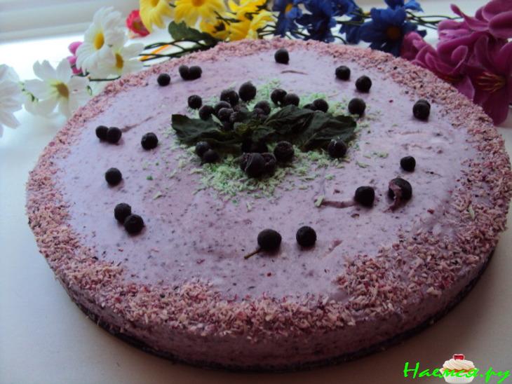 Черничный торт из гречишной муки