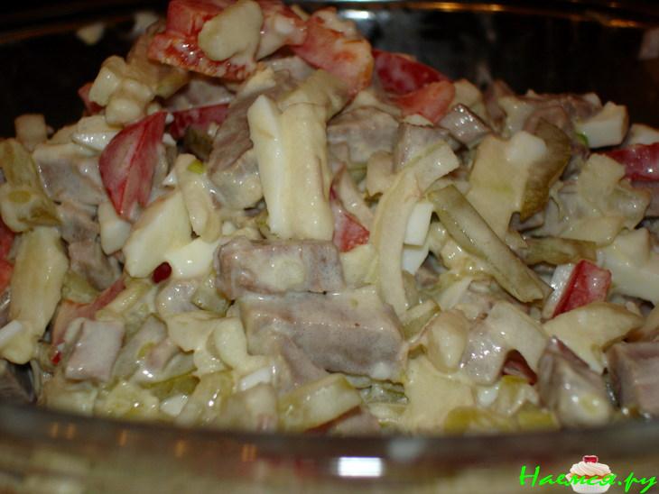 Салат с мясом и овощами