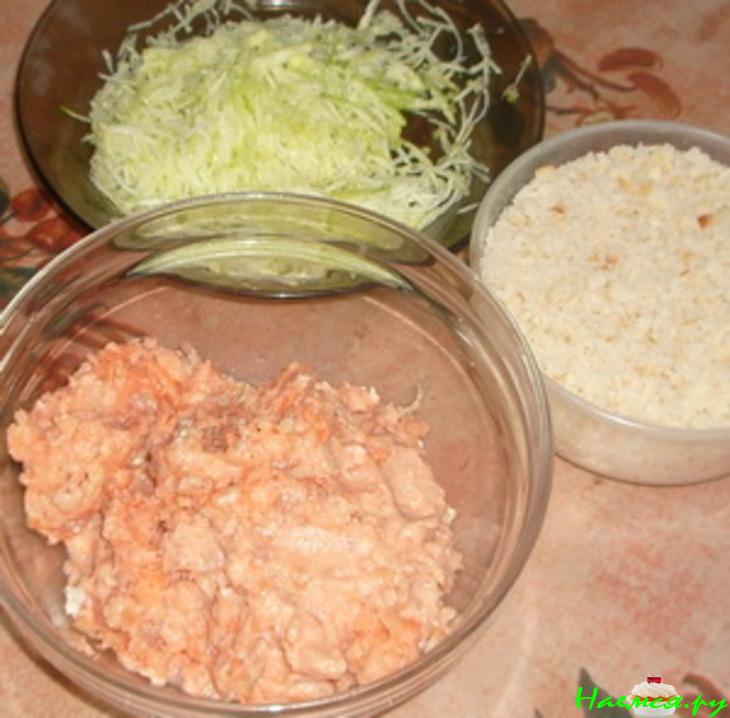 Рыбно-кабачковые зразы с грибами