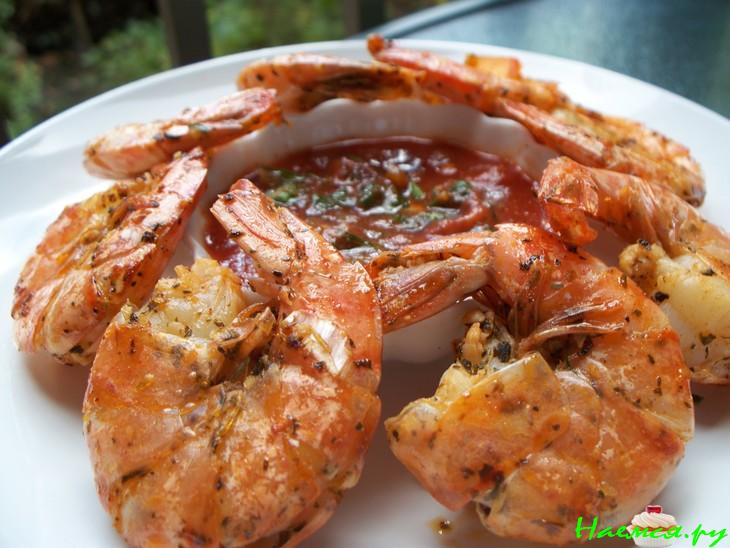 Один из 1000 вариантов как жарят креветки