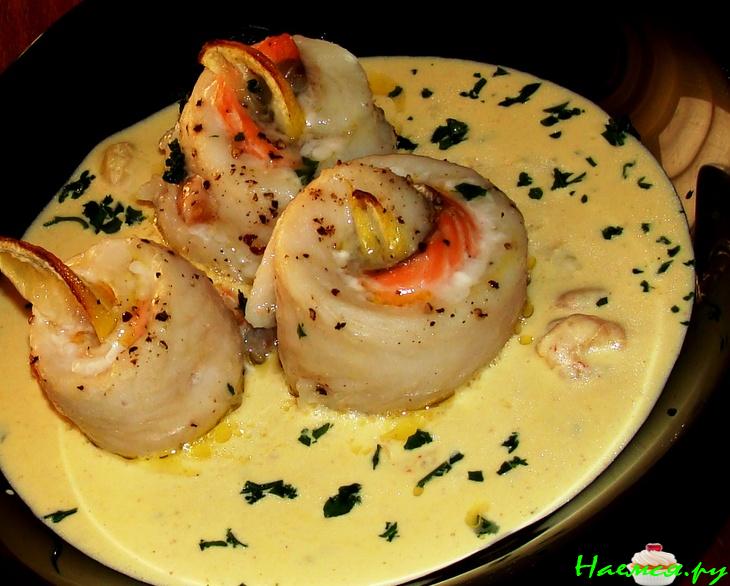 Морской язык с пикантным соусом Морской язык с пикантным соусом