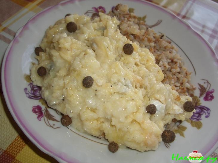 Рыба в хлебно-сырном соусе