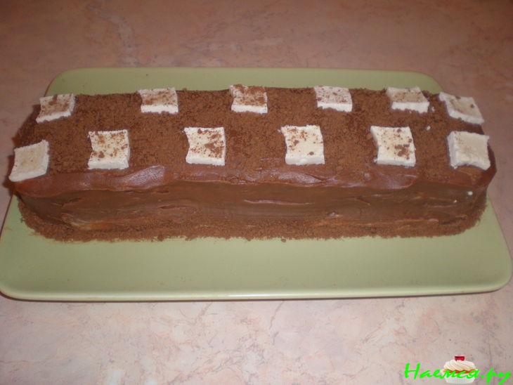 Торт-пирожное из печенья и пастилы 