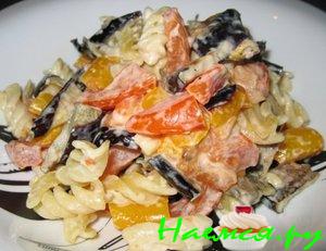 Горячий салат с овощами гриль