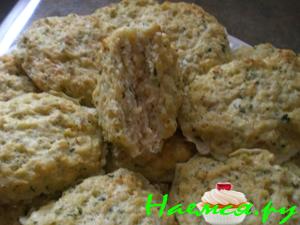 Печёные рыбно-сырно-овощные котлетки