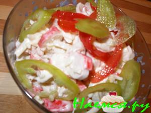 Крабовый салат с брынзой Крабовый салат с брынзой