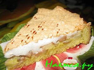 Песочный пирог с грушей и безе "Росса рассвета" Песочный пирог с грушей и безе "Росса рассвета"