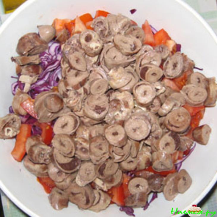 Салат с сердечками