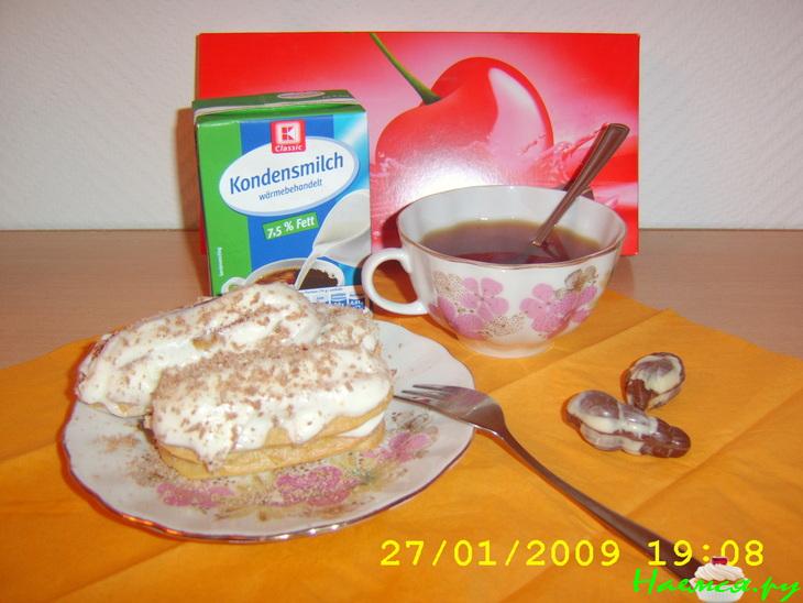 Торт 'Дамские пальчики' со сливочно-ванильным кремом