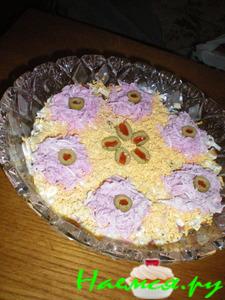 Салат "Весна" с шампиньонами