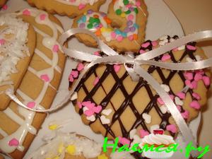 Валентинки с лимонным ароматом (подарочное печенье)