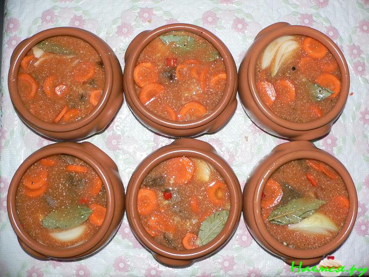 Чанахи с сушёными белыми грибами Чанахи с сушёными белыми грибами