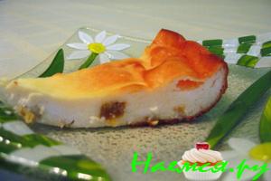 Творожная запеканка с изюмом