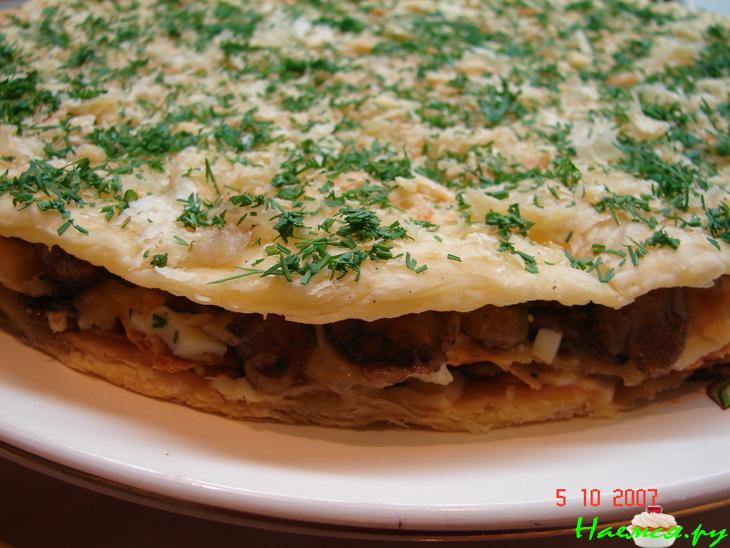 Несладкий грибной тортик