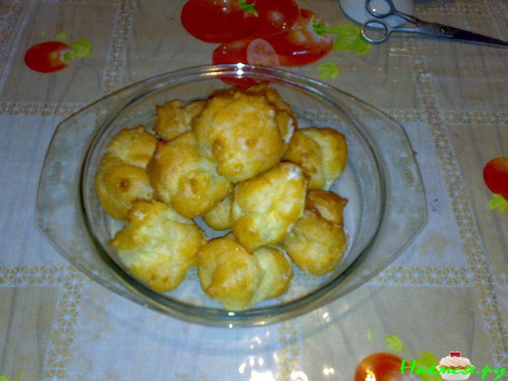 Лёгкие заварные пирожные с творожком Лёгкие заварные пирожные с творожком